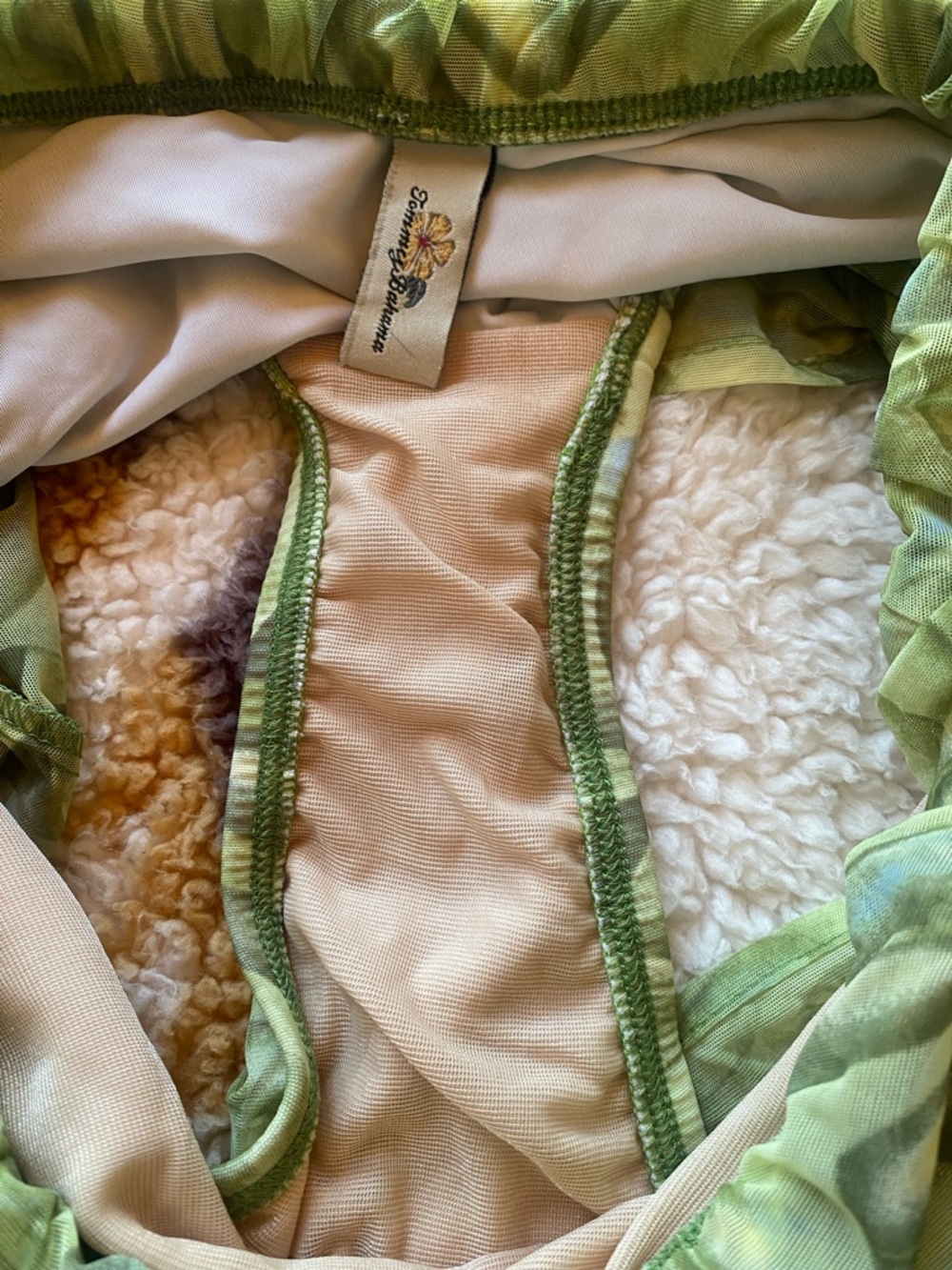 Tommy Bahama Vintage NWOT 1992 Green Leaf Print Two-Piece Swim Set, sz 10, rare! - Picture 4 of 8